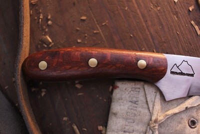Highlands Forge 5" Fixed Blade Hunter / Lacewood /  Satin Forged 1095