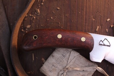 Highlands Forge Moose Skinner 3.5" Fixed Blade Skinner / Lacewood / Satin Forged 1095