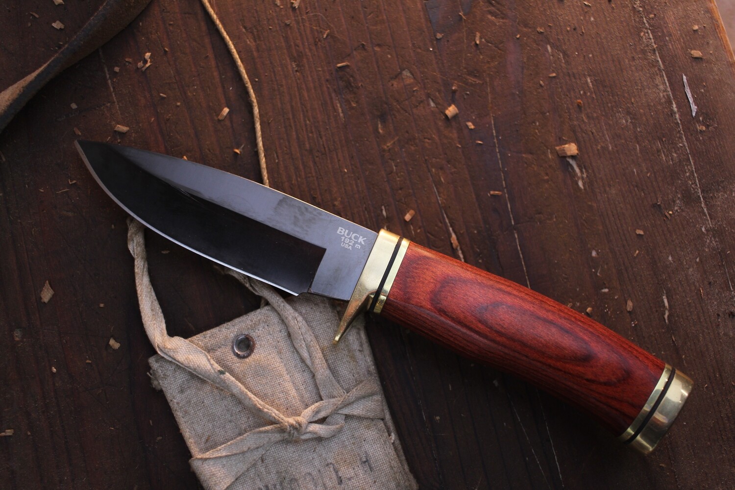 Buck Vanguard 4.25&quot; Fixed Blade / Rosewood / Black S30V ( Pre Owned )