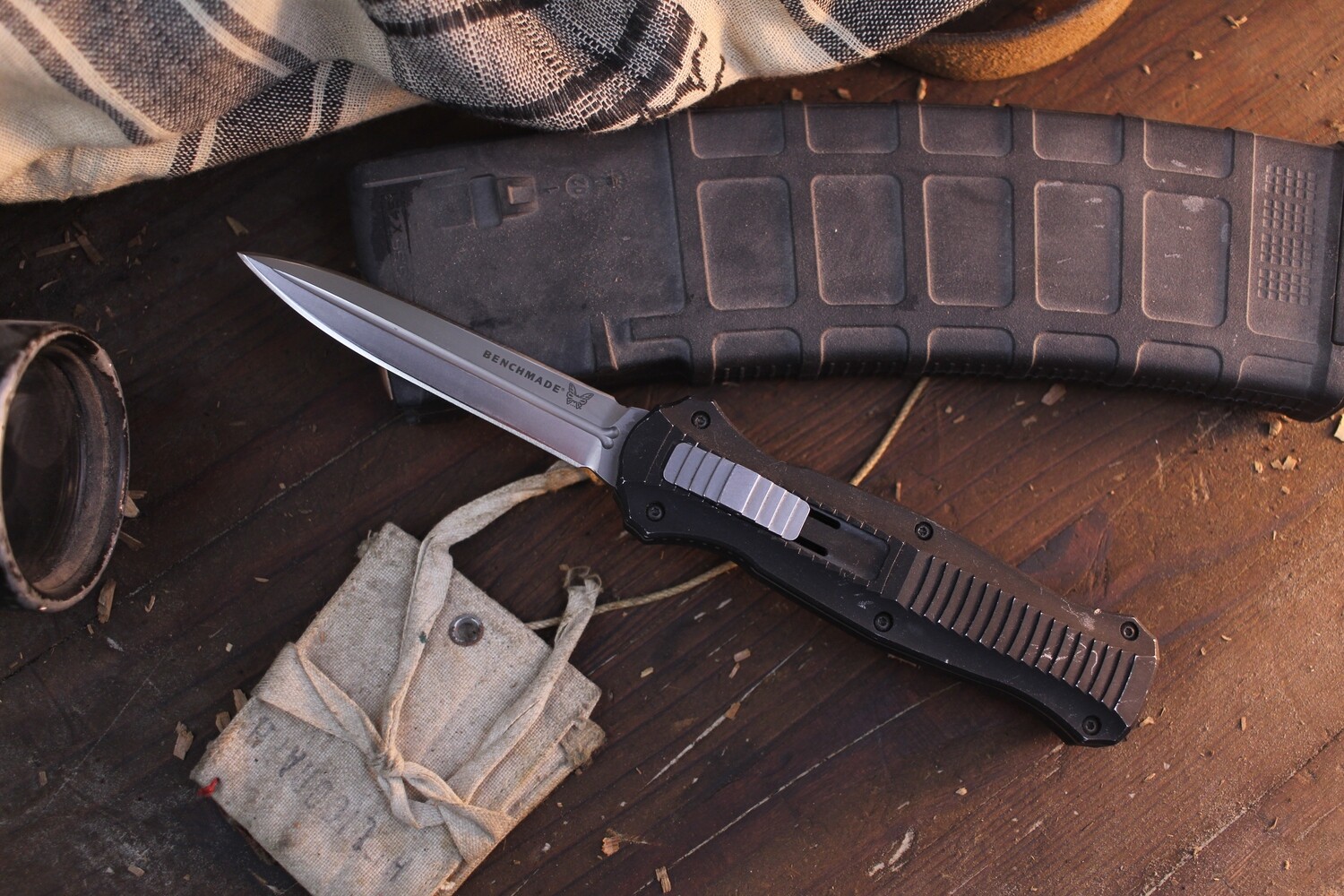 Benchmade Infidel 3.9&quot; D/A OTF Auto / Black Aluminum / Satin D2 (Pre-Owned)