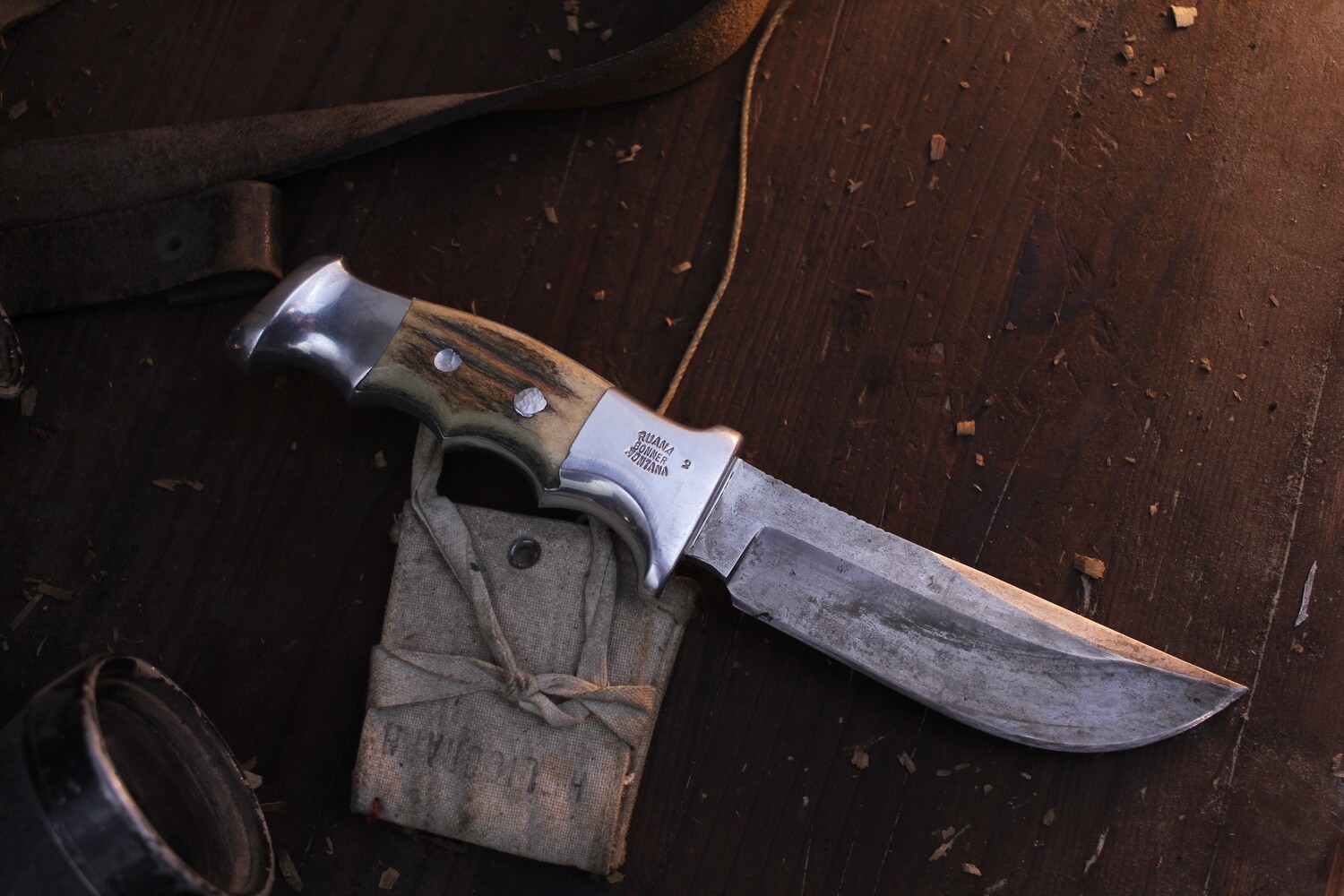 Ruana Knives 20B 5&quot; Fixed Blade / Stag / High Carbon ( Pre Owned )