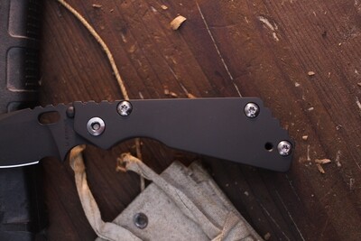 M. Strider MSC PT 2.85" Framelock Folder / Graphite Black Titanium / Graphite Black CPM-154 ( Pre Owned )