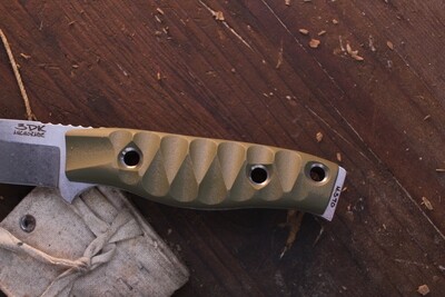 3DK MAK 4" Fixed Drop Point, K110 Blade / OD Green G10 handle