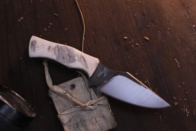Barrett Knives Mini Strider 4” Clip Point / Moose Antler / Alaskan Forged 1095