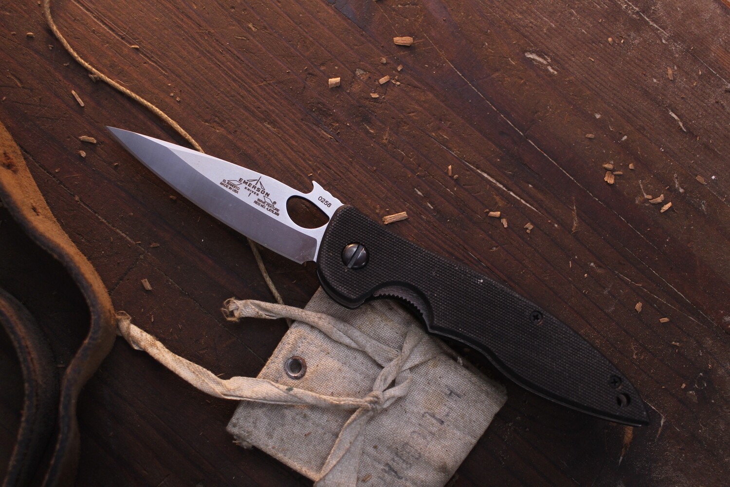 Emerson El Bandito 3.5&quot; Folding Knife / Black G10 / Satin 154CM ( Pre Owned )