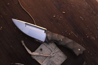 Barrett Knives Haines Hunter 4.25” Fixed Blade / Rocky Mountain Textured Green Micarta / Satin Alaskan Forged 1095