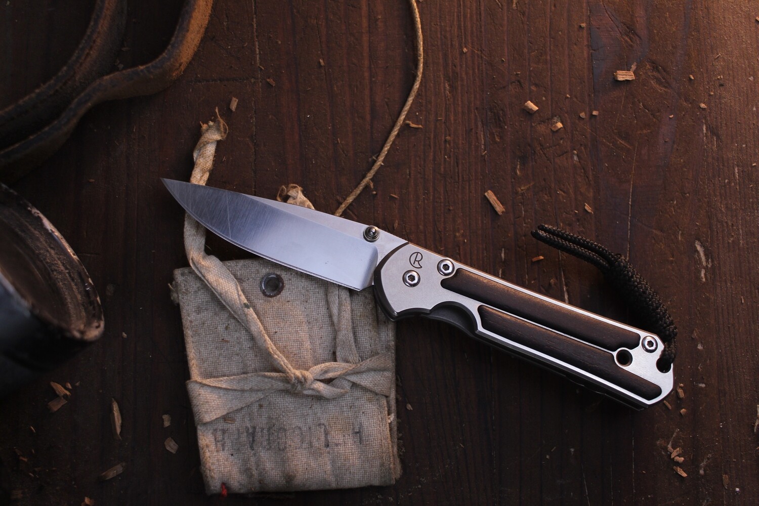 Chris Reeve Small Sebenza 21 2.94&quot; Folding Knife / Titanium &amp; Snakewood Inlays / Stonewash S30V ( Pre Owned )