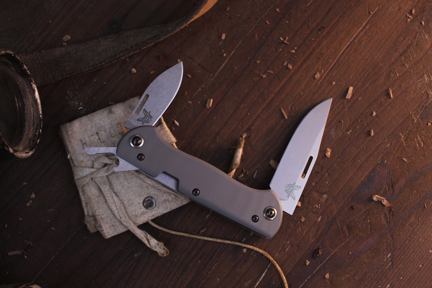 Benchmade Prototype Weekender 3&quot; Slipjoint Folder / Cool Gray G-10 / Stonewashed S30V