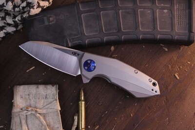 Zero Tolerance 0456 Sinkevich 3.25&quot; Flipper Knife Titanium / Satin ( Pre Owned )