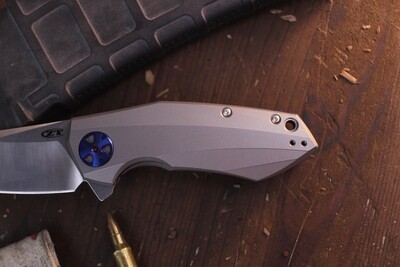 Zero Tolerance 0456 Sinkevich 3.25" Flipper Knife Titanium / Satin ( Pre Owned )