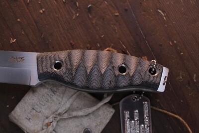 3DK Fuukko 3.75" Fixed Scandi, N690 Blade / Black Micarta