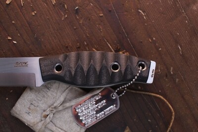 3DK Fuukko 3.75" Fixed Scandi, N690 Blade / Black G-10