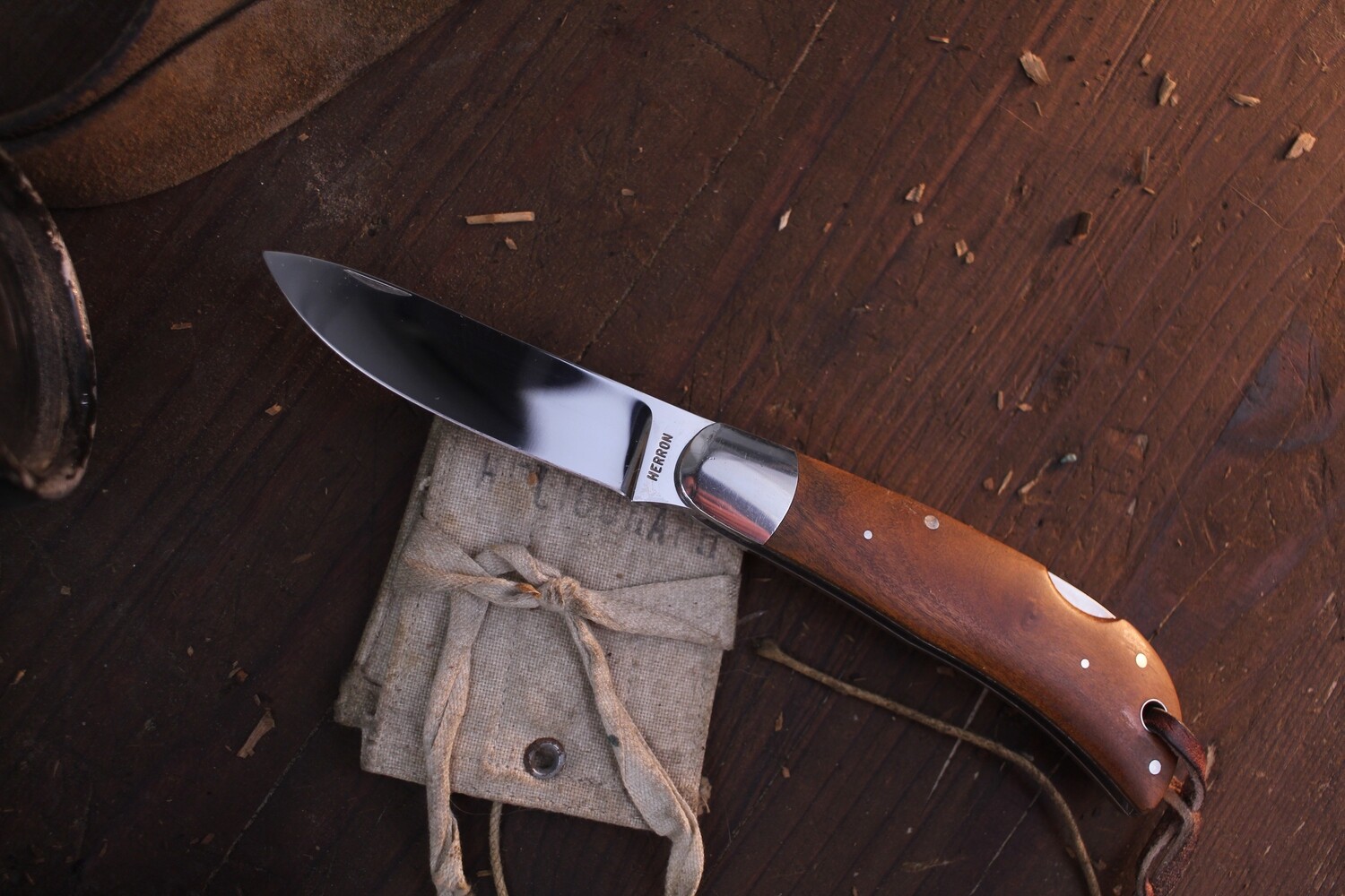 George Herron Model 14 3&quot; Lockback Folder / Rosewood / Polished 154CM