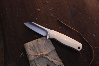 C.W. Fuller Pocket Pal 2.5” Wharncliffe Fixed Blade / Warthog Tusk / Satin N690