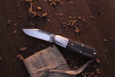 Northwoods GEC 2.25" Slip Joint Knife / Micarta & Nickel / Satin 1095 ( Pre Owned )