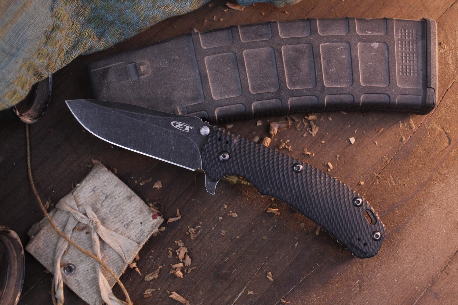 Zero Tolerance 0560BW 3.75&quot; Folding Knife / Black G10 &amp; Titanium / Blackwashed Elmax ( Pre Owned )