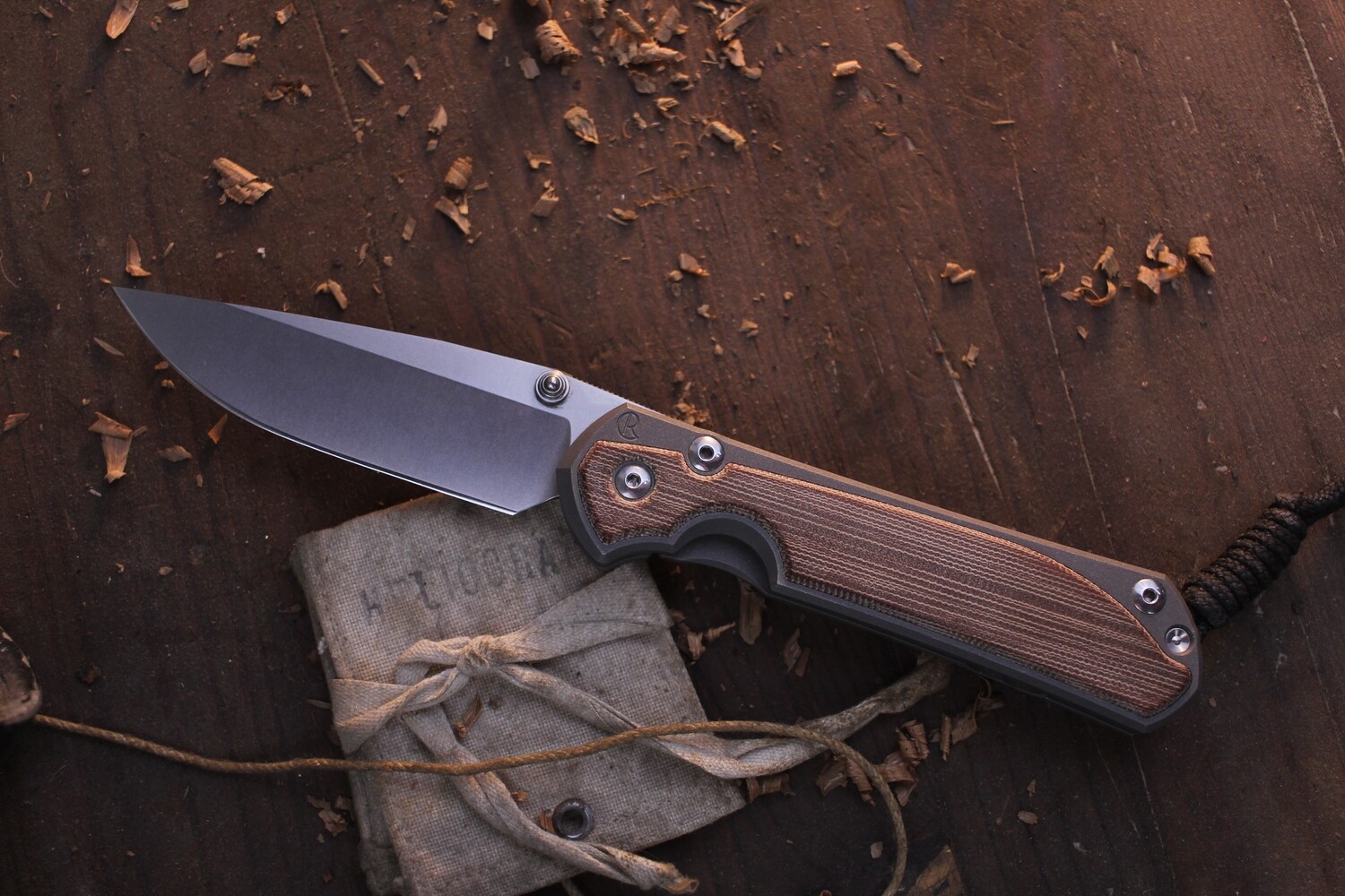 Chris Reeve Knives Large Sebenza 31 3.625&quot; Frame Lock Knife / Natural Micarta / Stonewash S45VN ( Pre Owned )