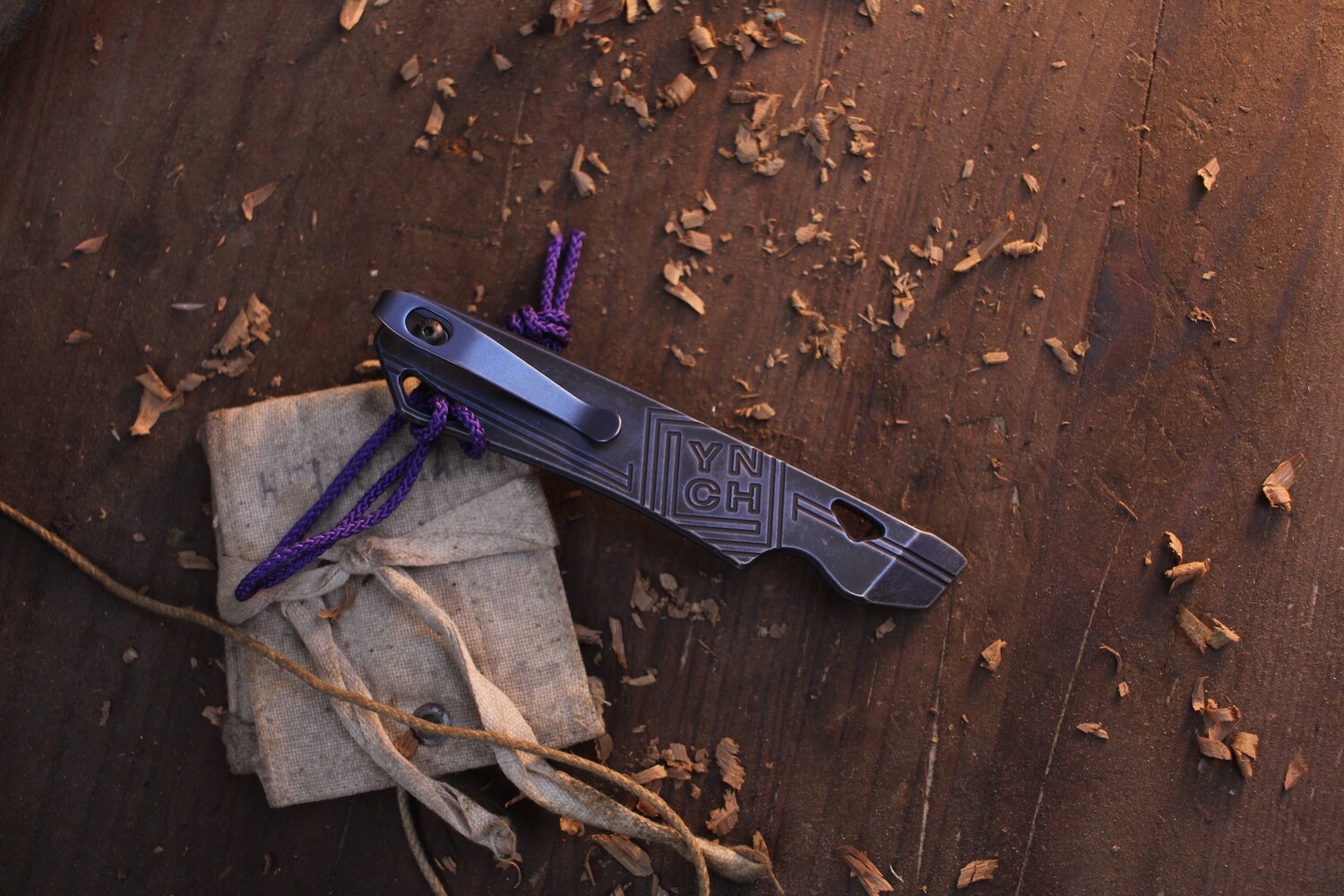 LynchNW Open Door Policy V1.1 / Blackwashed And Blue Anodized Titanium ( Pre Owned )
