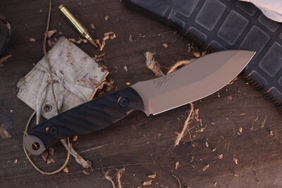 Half Face Blade Skinner 4.5" Fixed Blade / Black G-10 / PDE S35VN 
