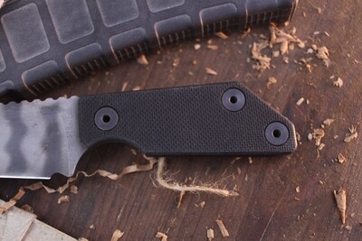 Strider Knives EBL-T 4.25" Tanto Fixed Blade Knife / Black G10 / Tiger Stripe S30V ( Pre Owned )