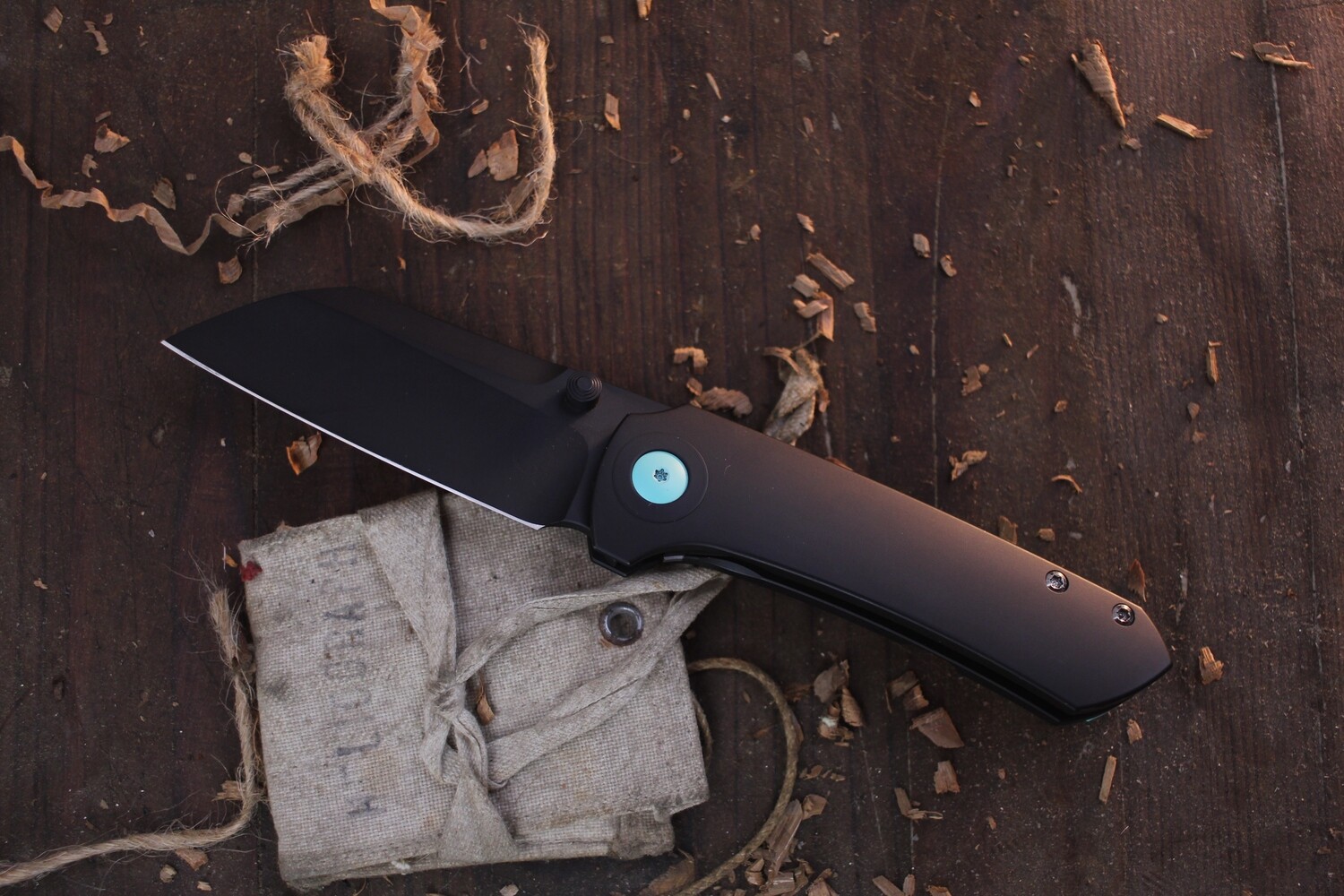 Christensen Knifeworks Maverick S 3&quot; FOlding Knife / Black Ti /Black M390 ( Pre Owned )