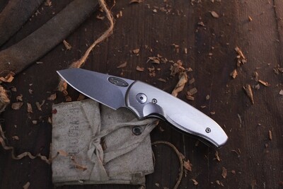 TRM Nerd 2.2" Folding Knife / Titanium / Stonewashed 20CV ( Pre Owned )