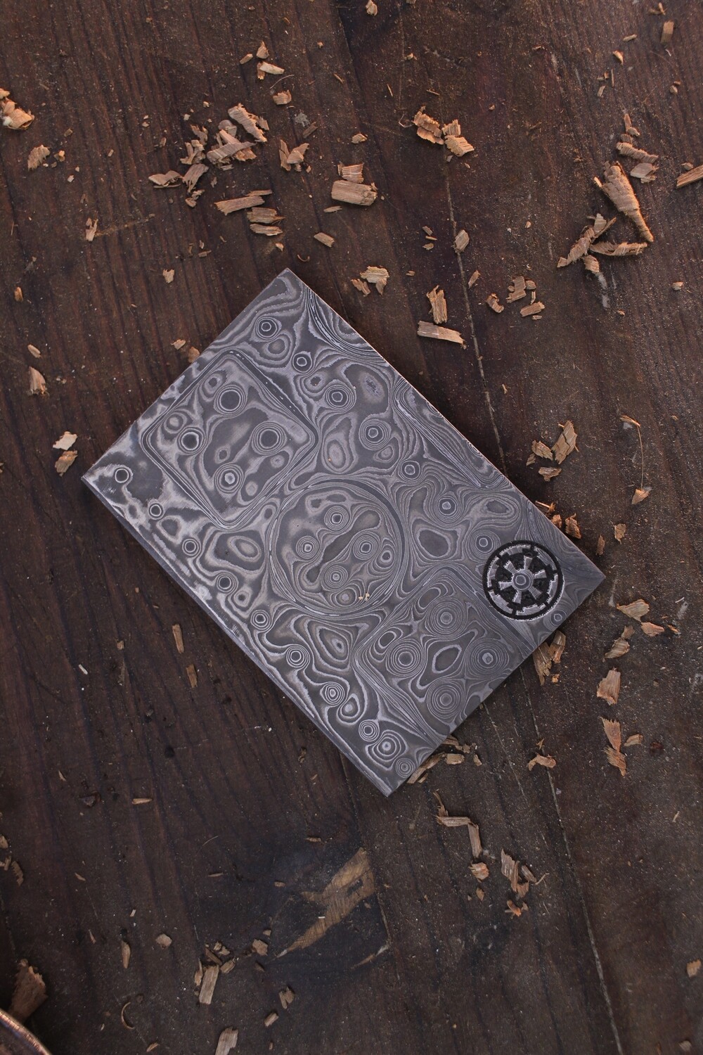 Mandolorian Homage - Medium Beskar Ingot / 5.4 Oz. Damascus