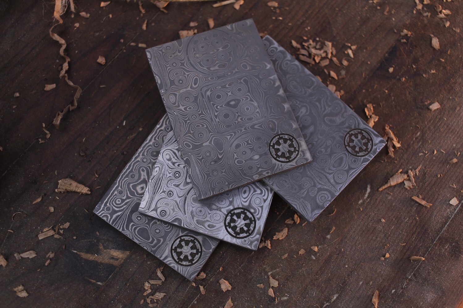 Mandolorian Homage - Medium Beskar Ingot / 5.0 Oz. Damascus