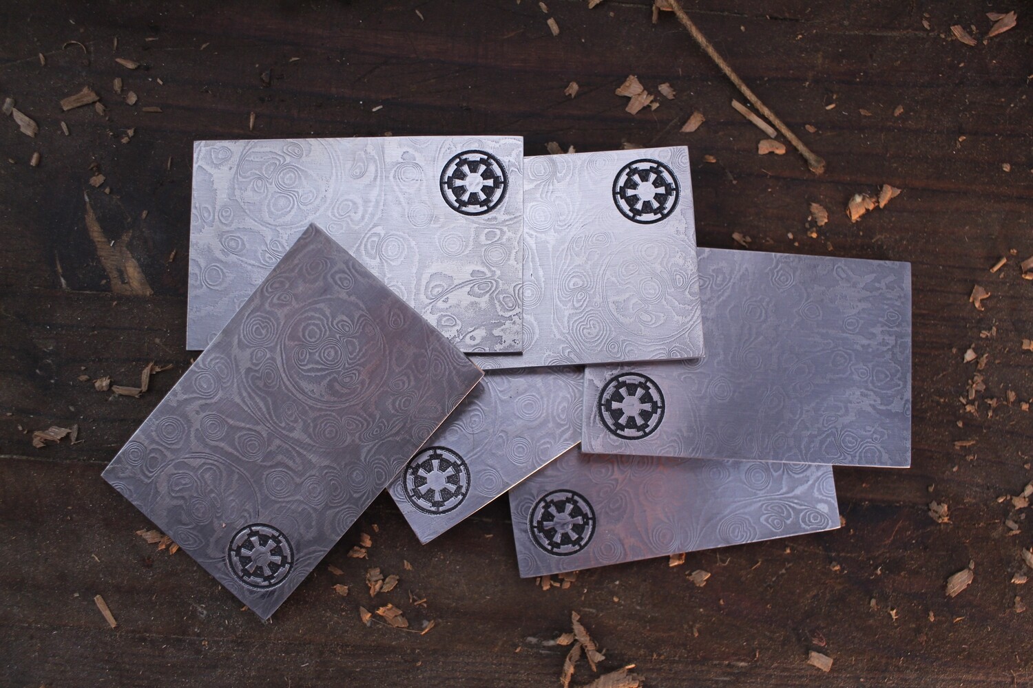Mandolorian Homage - Small Beskar Strip / 2.6 Oz. Damascus