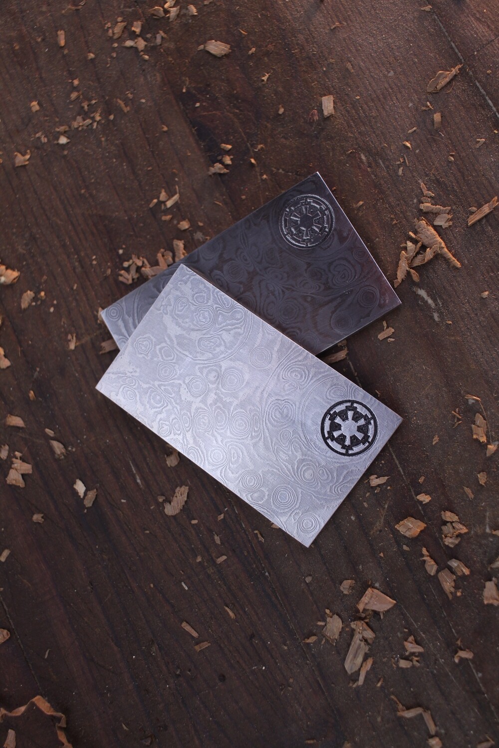 Mandolorian Homage - Small Beskar Strip / 2.4 Oz. Damascus