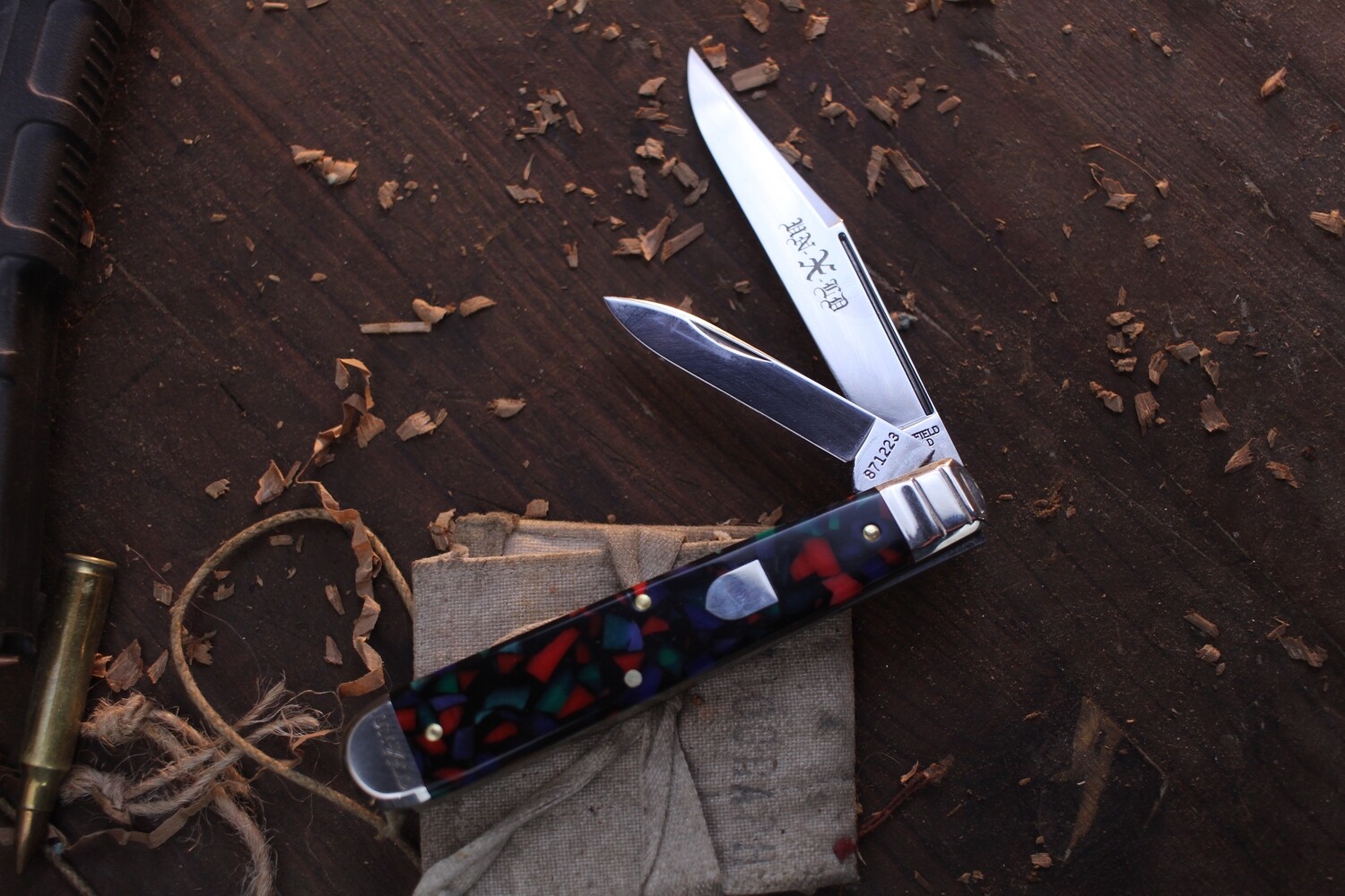 Great Eastern Cutlery #87 Slip Joint Knife / Church Glass Acrylic / Satin 1095 ( Pre Owned )