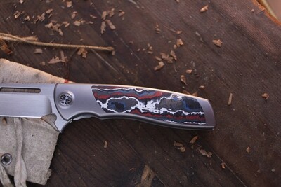 Sharp By Design Mini Evo Harpoon 3.25" Framelock Flipper / Nebula FatCarbon / Hand Rubbed M390