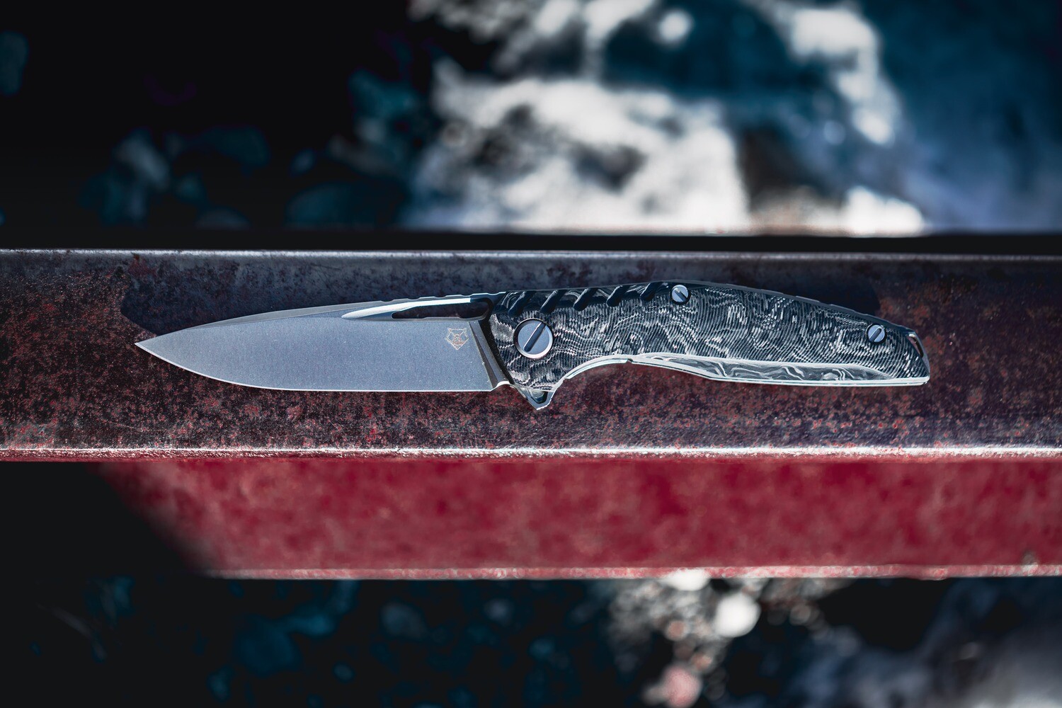 Shirogorov 111 4.37&quot; Liner Lock Flipper / Marbled Carbon Fiber / M390 ( Pre Owned )