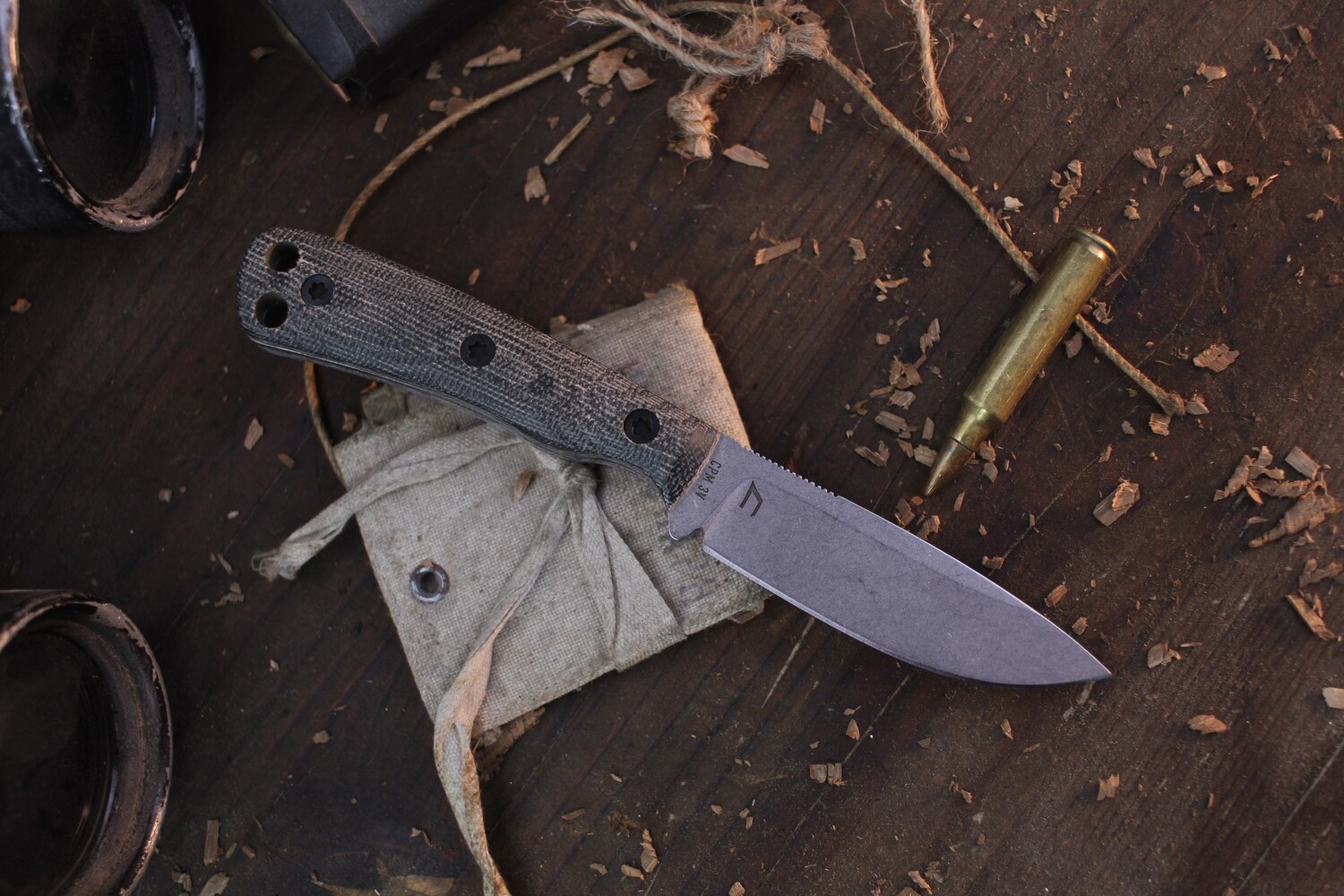 Norden Ascent 3.75&quot; Fixed Blade Knife / Black Micarta / Satin 3V ( Pre Owned )