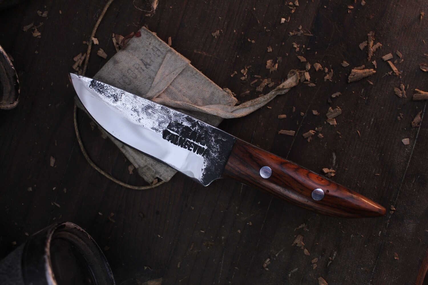 Jeff Owens Lil&#39; Hunter 4&quot; Fixed Blade / Ironwood / Forged 5160