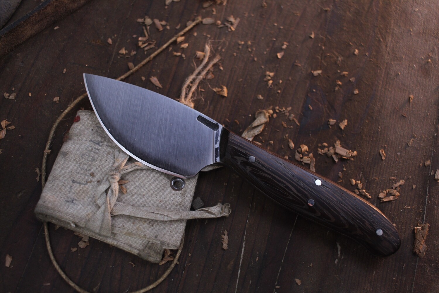 Mark Couch Stumpy 3.25” Hunter / Wenge / Forged Satin 52100