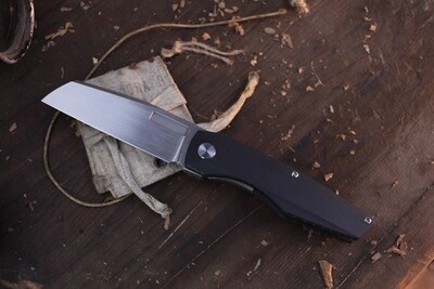 Vero Engineering Axon Second Run 3.25 Folding Knife/Satin M390/Carbon Fiber/Moku Ti clip and backspacer