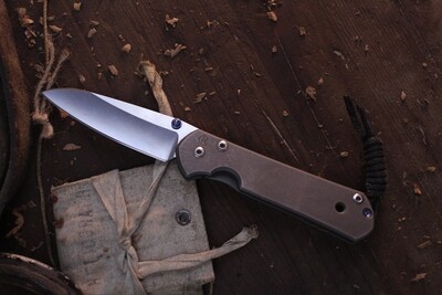 Chris Reeve Small Sebenza 21 Insingo 2.94" Folding Knife / Stonewash S35VN / Titanium ( Pre Owned )