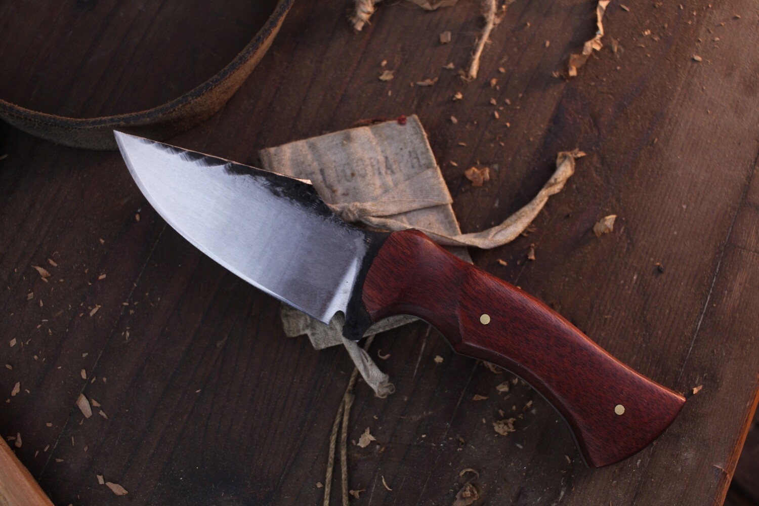 Barrett Knives Ranger 4” Spearpoint Hunter / Padauk / Forge Finish 1095