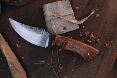 Barrett Knives TUSK 4” Fixed Blade / Canary Wood / Alaskan Forged 1095