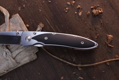 William Henry Classic S07-G Evolution 3" Frame Lock Folder / Black G-10 / Satin VG-10 ( Pre Owned )