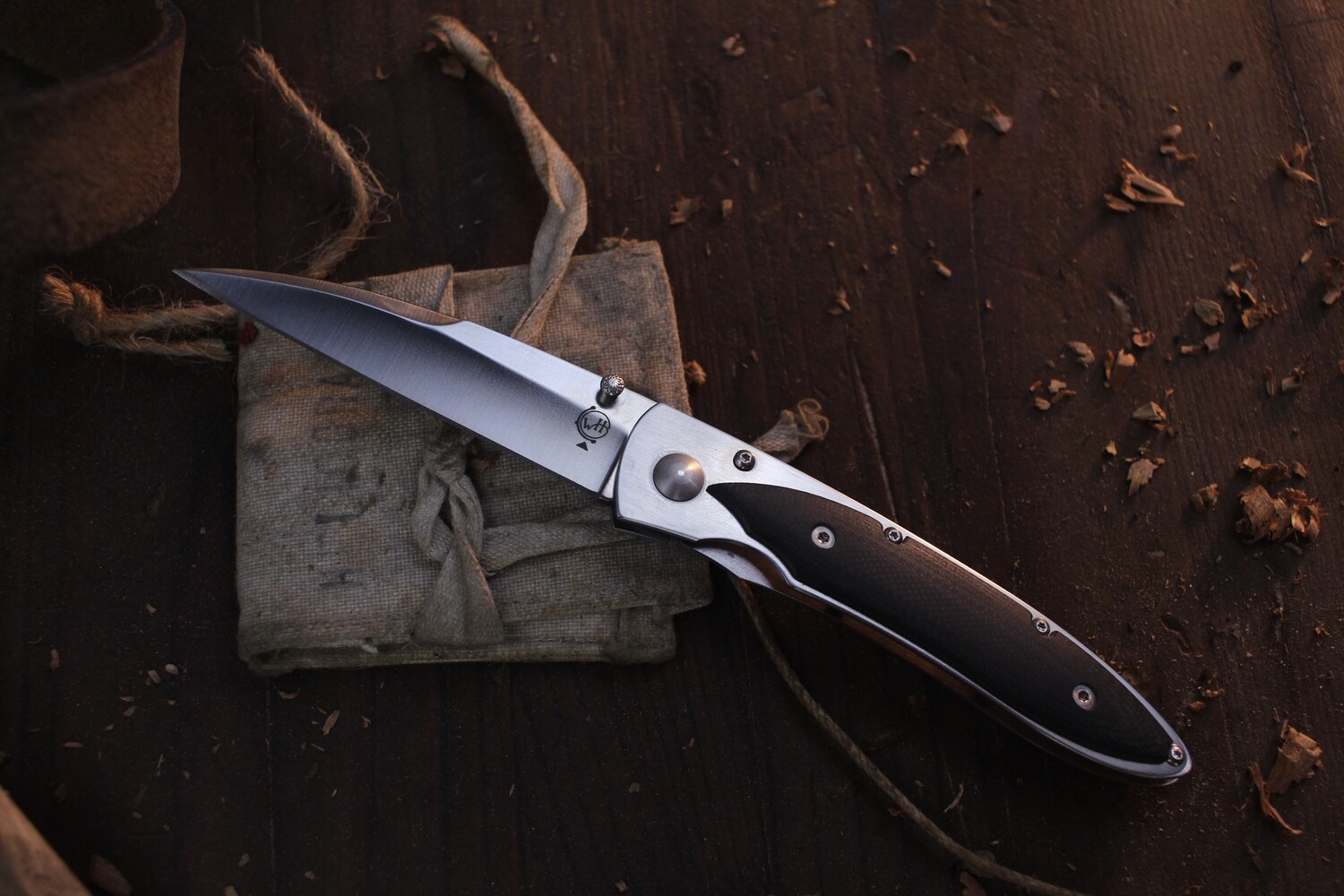William Henry Classic S07-G Evolution 3&quot; Frame Lock Folder / Black G-10 / Satin VG-10 ( Pre Owned )
