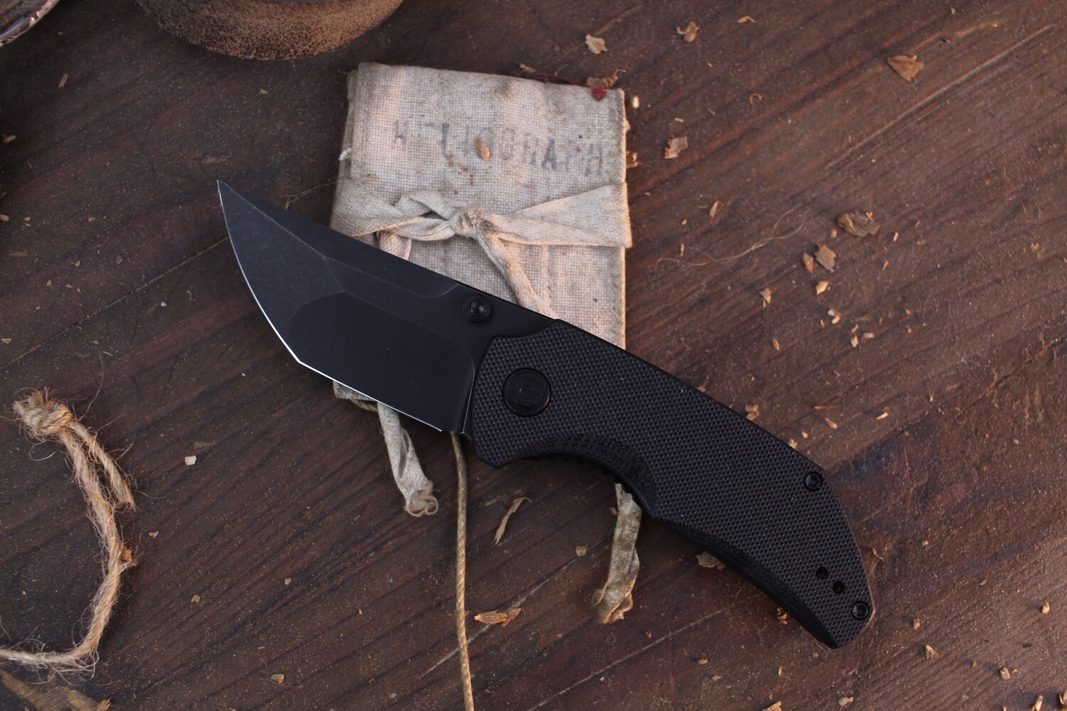 CIVIVI Thug 2 2.69&quot; Liner Lock Folder / Black G-10 / Blackwashed Nitro-V