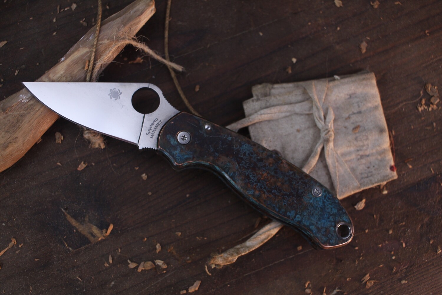 Spyderco Para 3 3&quot; Compression Lock Knife / Ship Wrecked Copper / Maxamet ( Pre Owned )