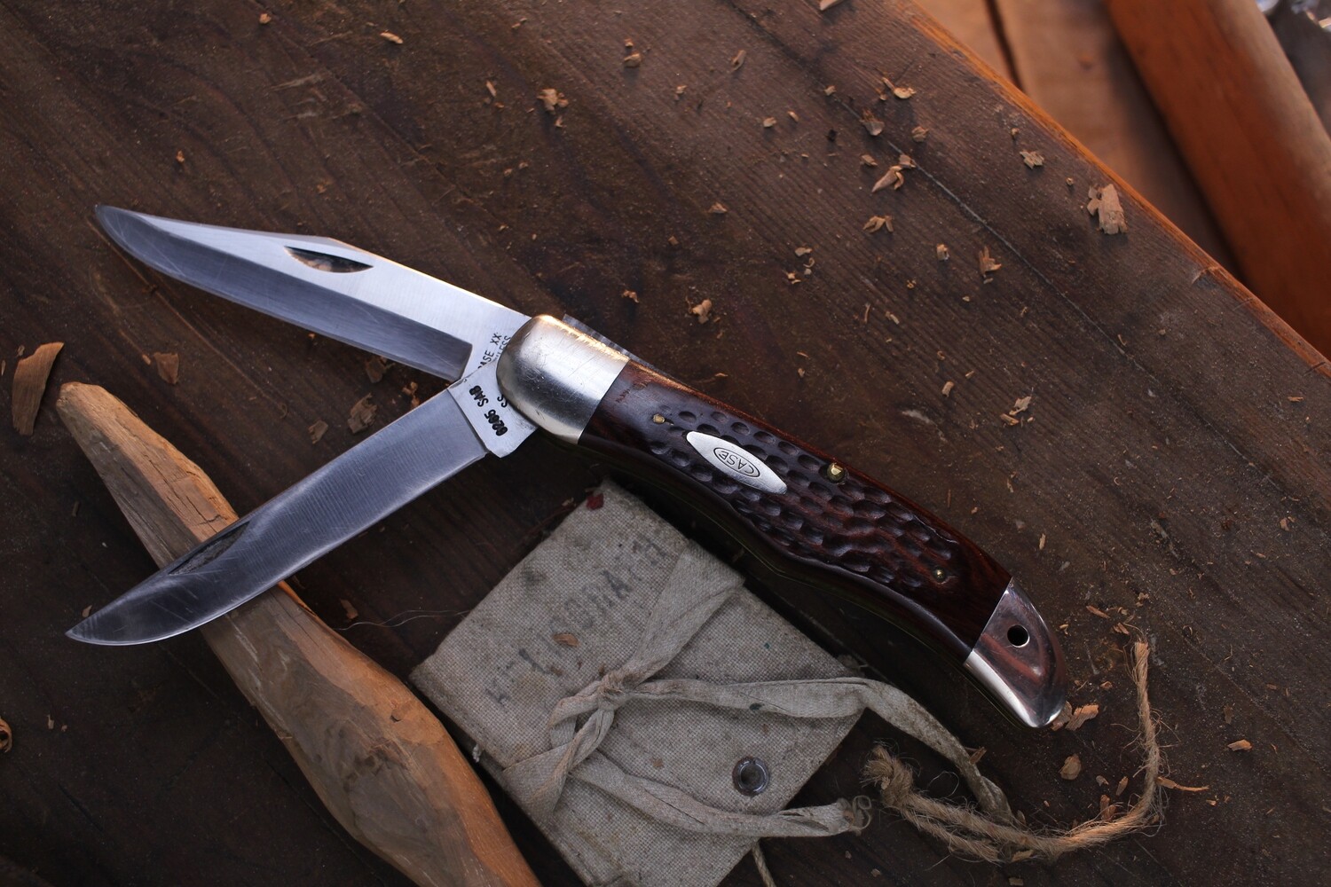 Case Vintage 1974 6265 SAB SS 3.5&quot; Slipjoint Folder / Red Jigged Wood / Satin Stainless ( Pre Owned )