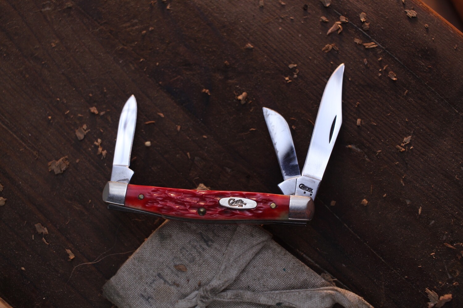 Case Stockman 3.625&quot; Slipojoint Folder / Red Bone / Satin Tru Sharp ( Pre Owned )