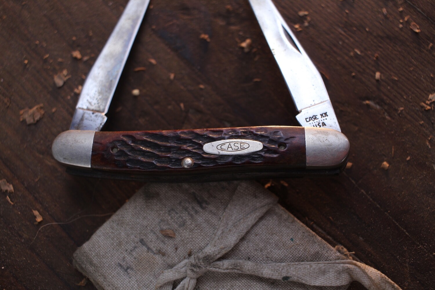 Case Vintage 1982 Muskrat 3.875&quot; Slipjoint Folder / Jigged Delrin / Satin High Carbon ( Pre Owned )