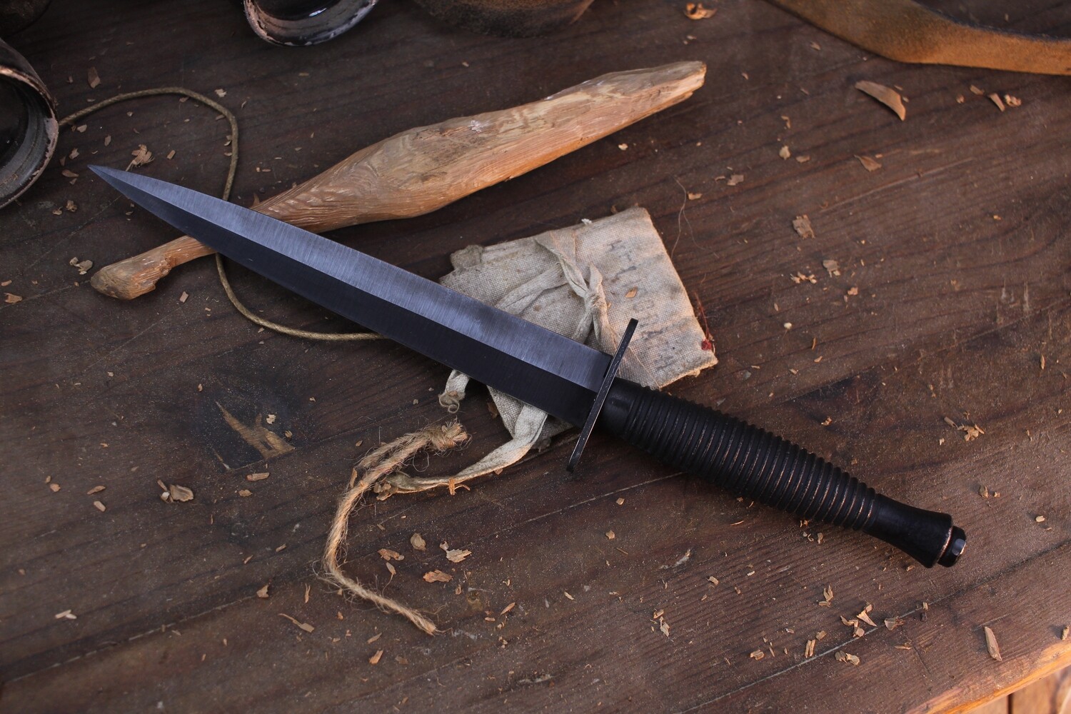 Fairbairn Sykes NATO 1976 3rd Pattern 7&quot; Commando Dagger / Alloy Handle / Blackened High Carbon ( Pre Owned )