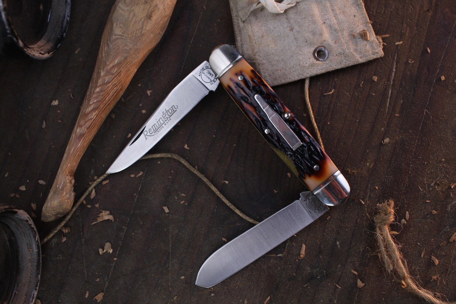 Remington Vintage 1988 Bullet Improved Muskrat 3.5&quot; Closed Slipjoint /  Sterling Silver &amp; Delrin / Satin Stainless Steel ( Pre