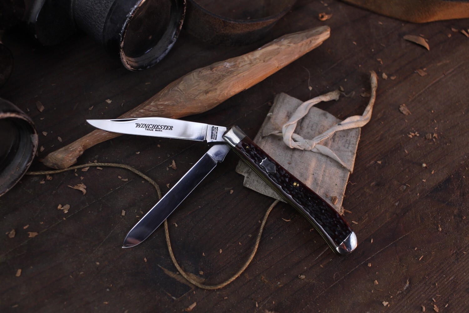 Winchester Vintage 1987 Trapper 4&quot; Closed Slipjoint / Delrin Scales / Satin High Carbon Steel ( Pre Owned )